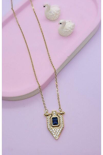 LUCIAPARLA الصلب اللون مستطيل حجر التفاصيل الزركون حجر مثلث قلادة