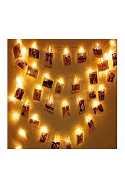 aeron Mandallı Led Işık Zinciri 20 Led Işık 3 Metre