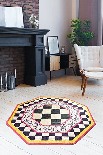 Chilai Home Hypnotıc Çap Dekoratif Marka Yıkanabilir Kaymaz Taban Halı Djth