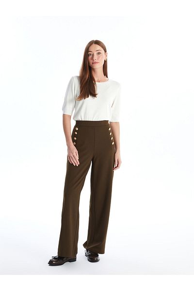 LC Waikiki Wide Leg and Elastic Waist Women's Trousers