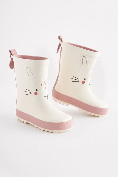 Next Baby Αδιάβροχες μπότες βροχής με σχέδιο λευκό κουνέλι