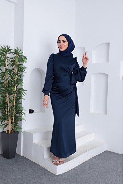 modadeywearst YANDAN BAĞLAMALI SATEN ABİYE