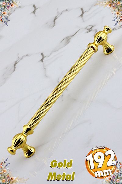 Badem10 Mâner din metal auriu Birmania 192 mm -19,2 cm Mobilier Bucătărie Sertar Dulap Dulap Mânere Mâner Mâner Aur