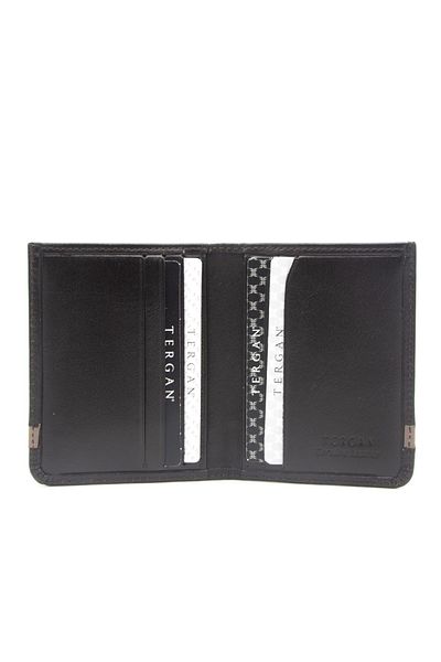 Tergan Unisex Leather Credit Card Holder - Brown/Sand 1663A8K
