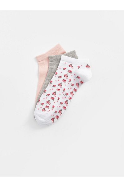 LC Waikiki 3er-Pack gemusterte Booties-Socken für Damen