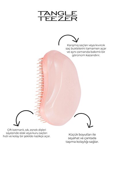 Tangle Teezer Original Glitter Coral Saç Fırçası