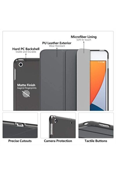 TEKNETSTORE Apple Ipad 5. 6. Nesil 2017 2018 9.7" Inc Kılıf Smart Cover Katlanabilir Standlı Akıllı Kapak
