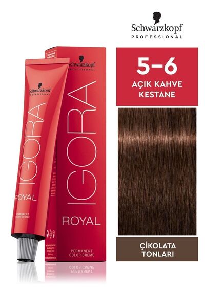 Igora Royal Çikolata Tonları 5-6 Açık Kahve-kestane 60ml