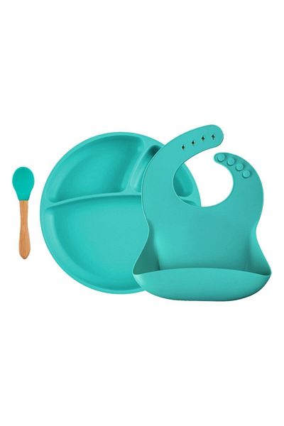 OiOi Blw Set Aqua Green with Plate