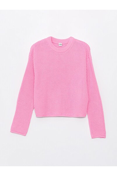 LC Waikiki Pulover pentru fete cu mânecă lungă cu decolteu