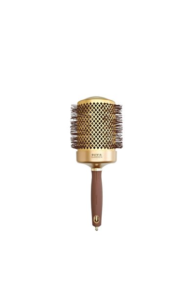 Olivia Garden Expert Blowout Shine Wavy Bristles Saç Fırçası Altın ve Kahvere...