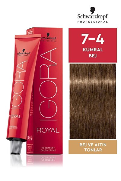 Igora Royal Altın Tonlar 7-4 Kumral Bej Saç Boyası 60ml