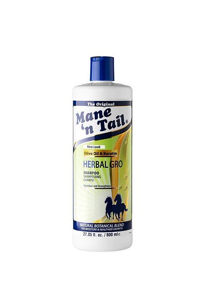 MANE'N TAIL شامبو عشبي مضاد للتقصف من ماني آند هيربال جرو مع الكيراتين وزيت الزيتون 800 مل