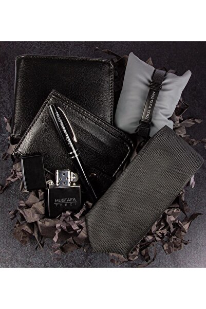 EJOYA Kişiye Özel Cüzdan Kartlık Zippo Model Çakmak Metal Roller Kalem Kravat Ve Bileklik 106793