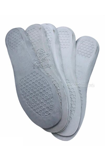 DeryLife Anatomik 5 Nokta Ortopedik Deri Ayakkabı Tabanı Bej-krem 1 Çift