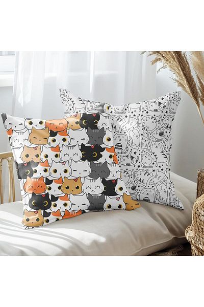 EJOYA 45cm Cute Cats Designed Pillow Set of 2 - 113527