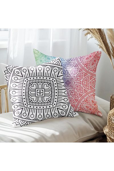 EJOYA Set de 2 perne și perne cu design tradițional de 45 cm - 113553
