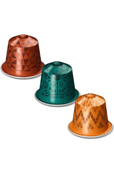 Nespresso Cape Town Envivo Lungo, Stockholm Fortıssıo Lungo, Vienna Lınızıo Capsule Coffee Set of 3