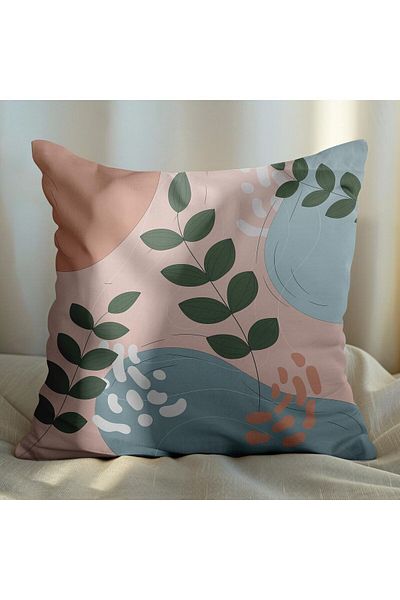 EJOYA 45cm Leaf Design 4-piece Pillow and Throw Pillow Set - 113668