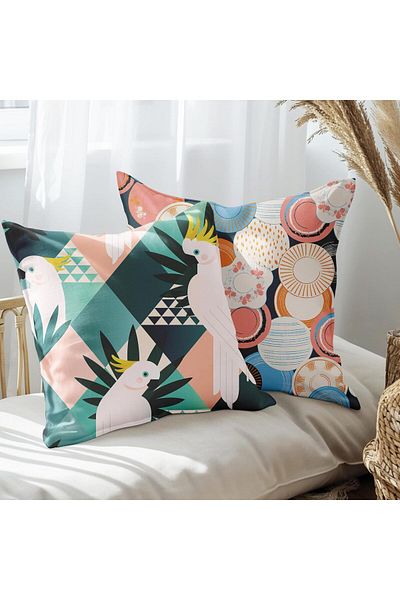 EJOYA Modern Designed 2-Piece Pillow and Throw Pillow Case 45cm