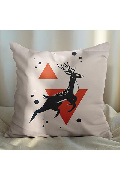 EJOYA 45cm Deer Design 4-piece Pillow and Throw Pillow Set - 113637