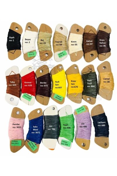 srtfootcare Deri El Dikişi Için Mumlu Iplik 0,8 Mm 500mt Kırmızı 628