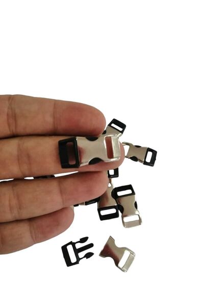 srtfootcare Parakord Bileklik İçin 3''8 Zamak Klips, Bileklik Kilidi 10 Adet