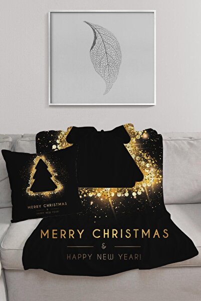 EJOYA Yeni Yıla Özel Yastık Battaniye Seti 106382