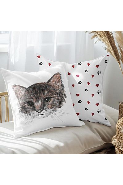 EJOYA Set de perne drăguț din 2 piese cu design de pisică - 45 cm 113408