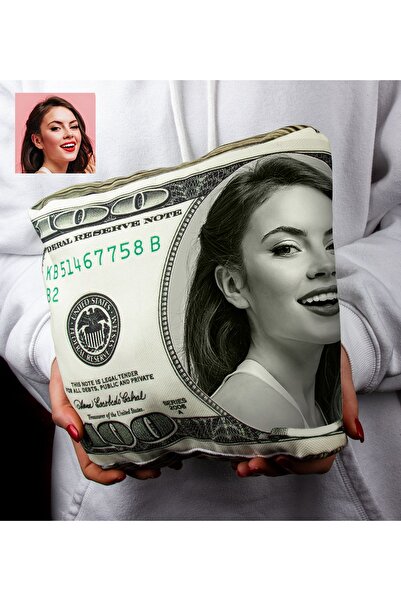 Genel Markalar Kişiye Özel Fotoğraflı 100 Dolar Deste Yastık 94736