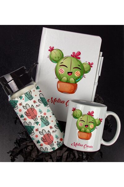 EJOYA Kişiye Özel Defter Kalem Kupa Ve Matara Hediye Seti