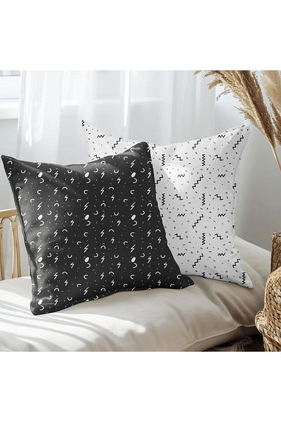 EJOYA 45cm Linear Designed 2-piece Pillow Set - Inner and Throw Pillow Case 113454