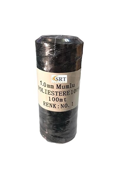 srtfootcare Deri El Dikişi Için Mumlu Iplik 1 Mm Siyah 01 100mt (LEATHERCRAFT, DERİ HOBİ)