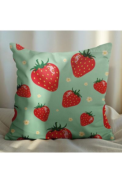 EJOYA 45cm Strawberry Design 2-piece Pillow and Throw Pillow Set - 113534