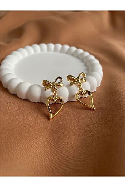 Alexis Carrel Vintage Bow Heart Dangle Earrings