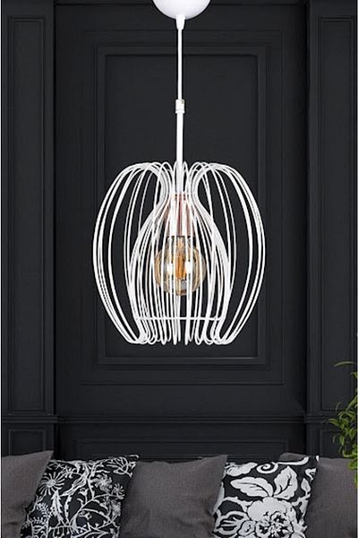 DEDE Single Whale Pendant Lamp Chandelier White Decorative Lighting