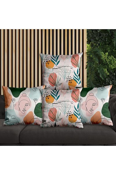 EJOYA Modern Designed 4-Piece Pillow and Throw Pillow Case 45cm