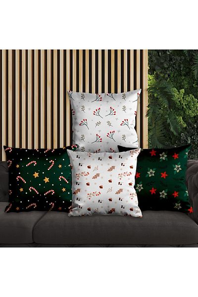 EJOYA New Year's Special Designed 4-Piece Pillow and Throw Pillow Cover 45cm 113736