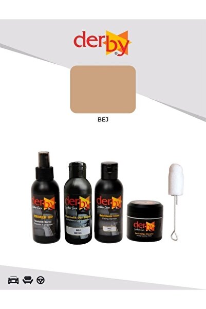 Derby Bej Oto Döşeme Boya Seti Ve Deri Çatlak Giderici Dolgu Tamir Macunu