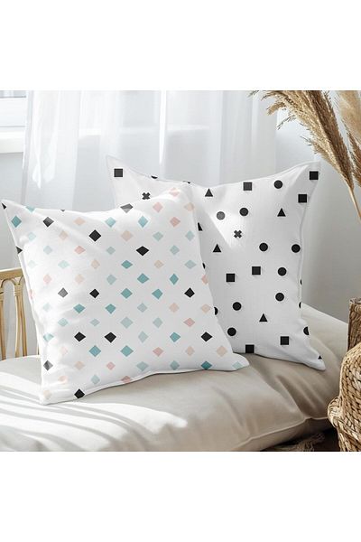 EJOYA Modern Designed 2-Piece Pillow and Throw Pillow Case 45cm