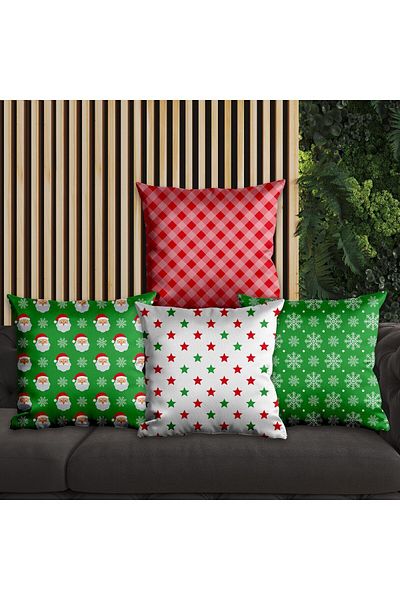 EJOYA New Year's Special Designed 4-Piece Pillow and Throw Pillow Cover 45cm 113722