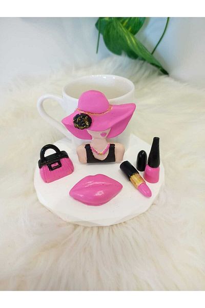 Süs Dükkanı Coffee Cup Mother's Day Gift Concept Gift Presentation Cup Decorative Cup Model