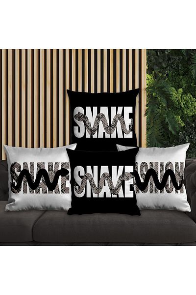 EJOYA Snake Design Pernă din 4 piese și husă de pernă 45 cm