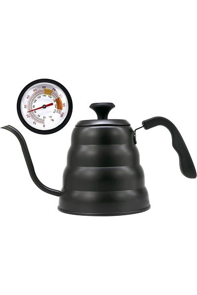 MIBRU Coffee drip pot w/ thermometer lid 1200ml black