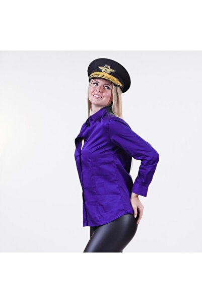 Exve Exclusive Μωβ Απλό Basic Μακρυμάνικο Γυναικείο Πουκάμισο