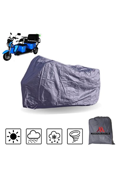 MaxDurable Motolux Fayton FX11  Uyumlu 3 Tekerlekli 3 Kişilik Motor Brandası Su Geçirmez Motosiklet Örtüsü