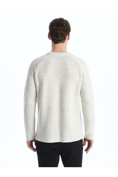 LC Waikiki Ανδρικό πλεκτό πουλόβερ με μακρυμάνικο λαιμόκοψη - W3ı420z8