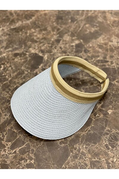 Genel Markalar Kadın Tepesi Açık Hasır Bebe Mavi Vizör & Tenisçi Şapka / Siperlik