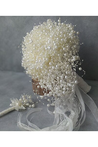 Narince Tasarım İncili Gelin Buketi Gelin Çiçeği