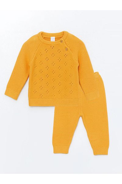 LC Waikiki Baby Boy Crew Neck Sweater and Pants Set